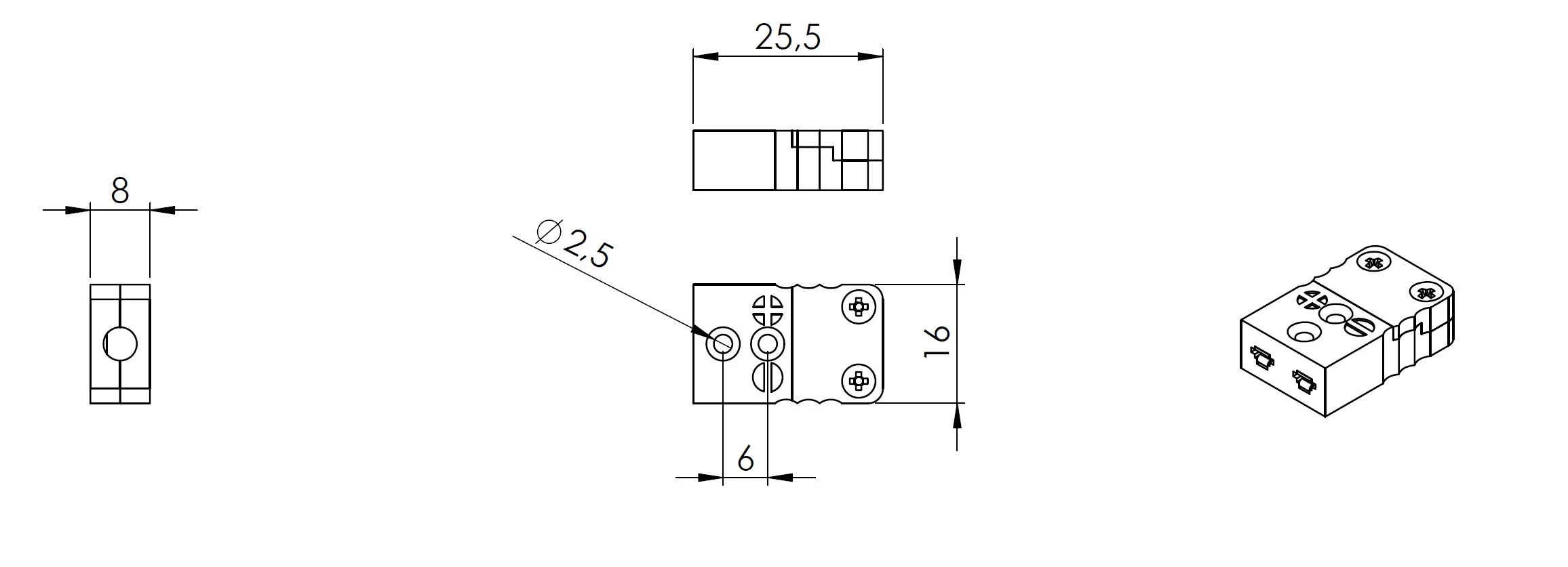 Miniatur Thermosteckverbinder