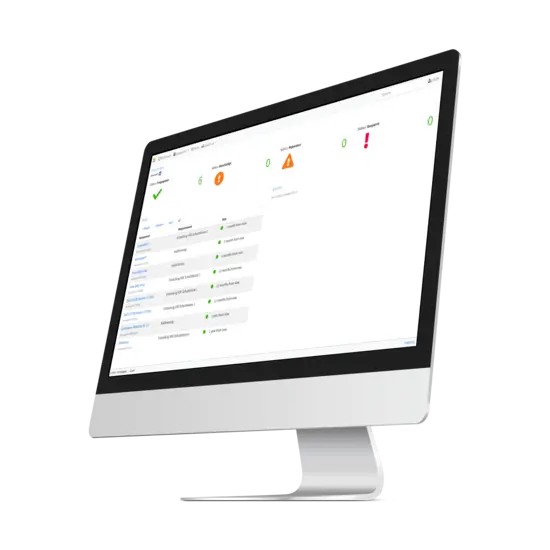 testWare Dashboard für Geräteverwaltung von Thermoelementen
