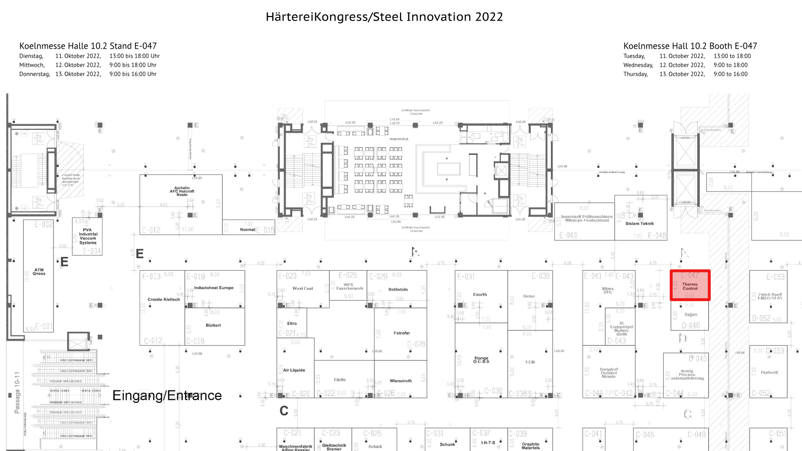 HärtereiKongress Hallenplan für HK2022
